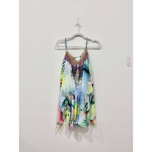 NWT Camilla Botanical Print Drop Shoulder Playsuit What's Your Vice Women's XS - Picture 4 of 7